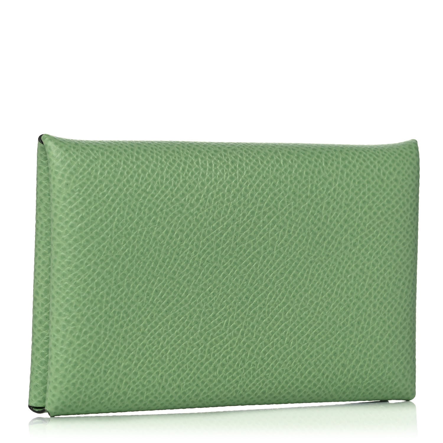 Hermes Epsom Calvi Card Case Vert Criquet 3 of 11