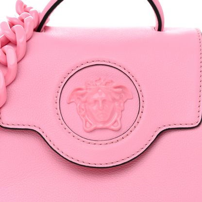Versace Grained Calfskin Small La Medusa Top Handle Bag Pink 7 of 12
