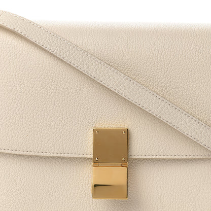 Celine Goatskin Medium Classic Box Flap Bag White 10 of 11