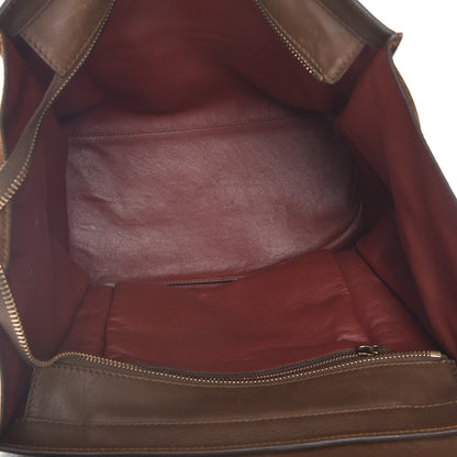 Celine Smooth Calfskin Suede Mini Luggage Khaki 5 of 20