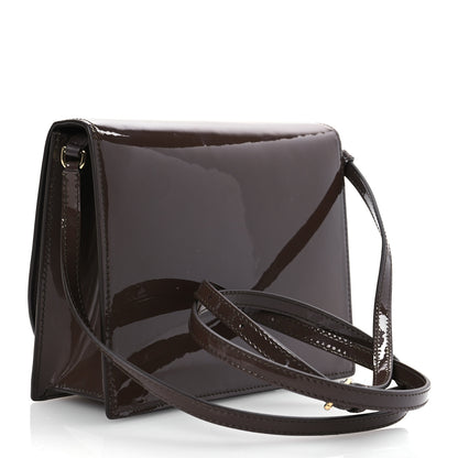 Dolce & Gabbana Patent DG Logo Flap Crossbody Bag Fango Brown 3 of 11