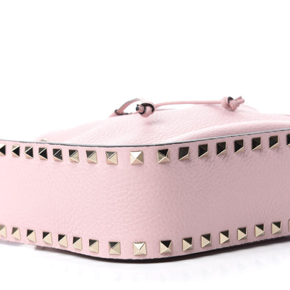 Valentino Garavani Alce Printed Calfskin Rockstud Bucket Bag Pink 6 of 9