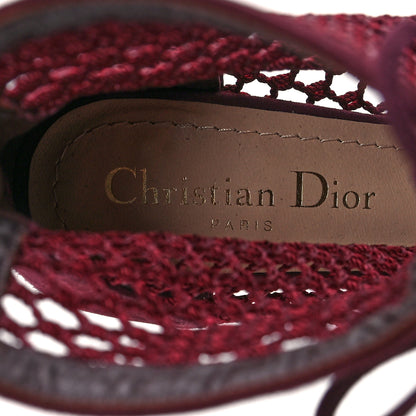 Christian Dior Suede Resille Naughtily-D 30mm Ankle Boots 40.5 Rouge Noir 8 of 8