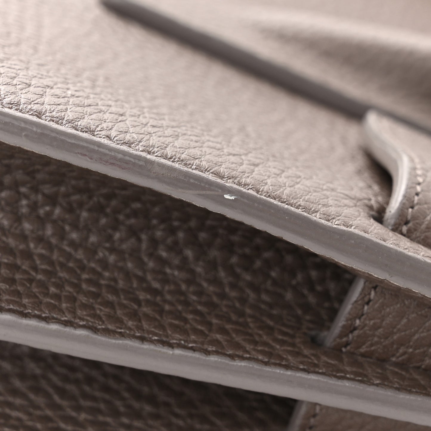 Grained Calfskin Small Sac De Jour Fog