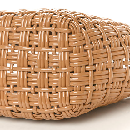 Balenciaga Varnished Faux Calfskin Braided XS Bistro Basket Beige 10 of 10