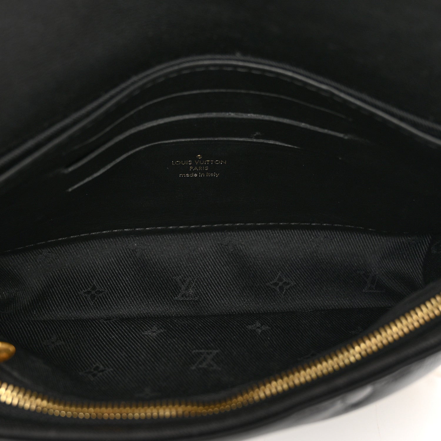 Louis Vuitton Calfskin Bubblegram Wallet On Strap Black 5 of 10