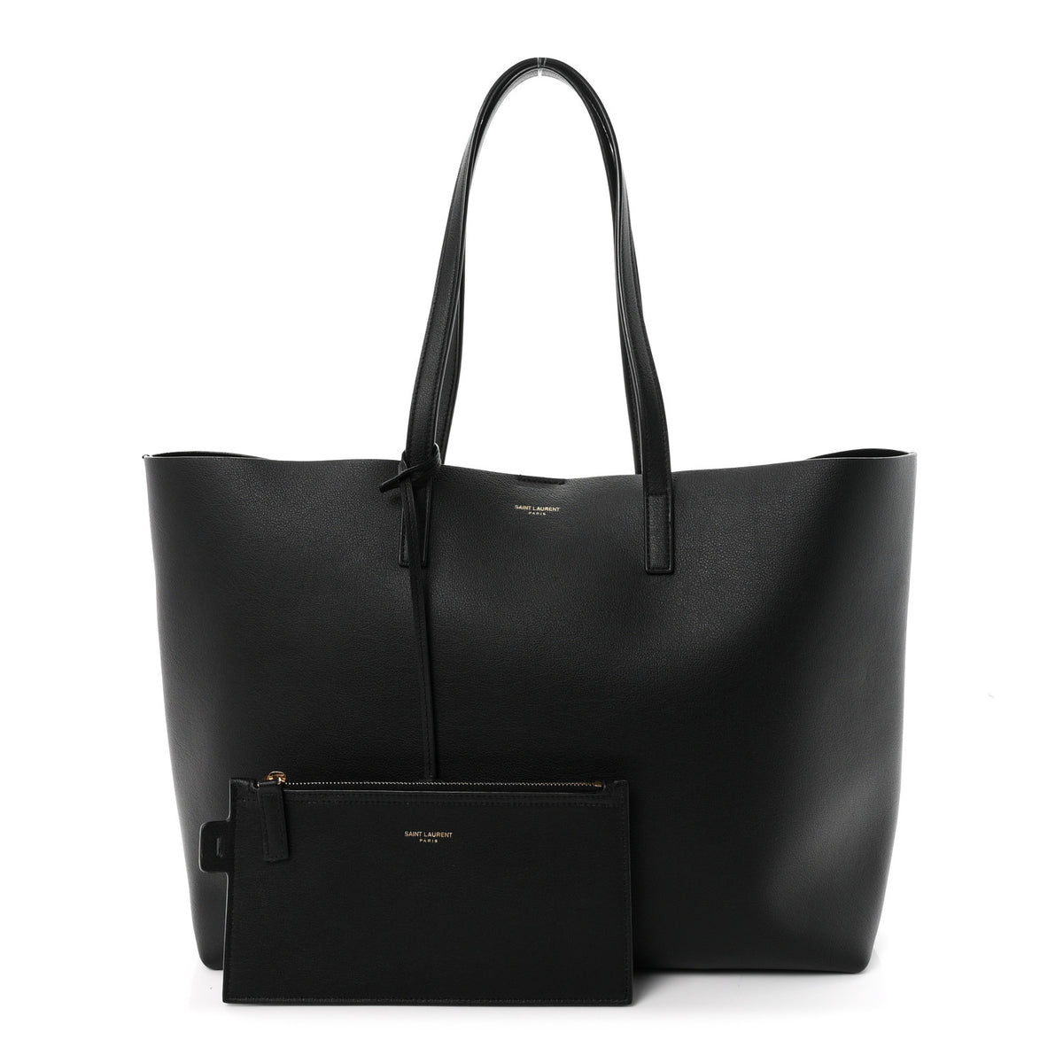 Calfskin Large Shopping Tote Black
