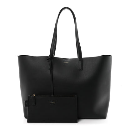 Saint Laurent Calfskin Large Shopping Tote Black 2 of 10