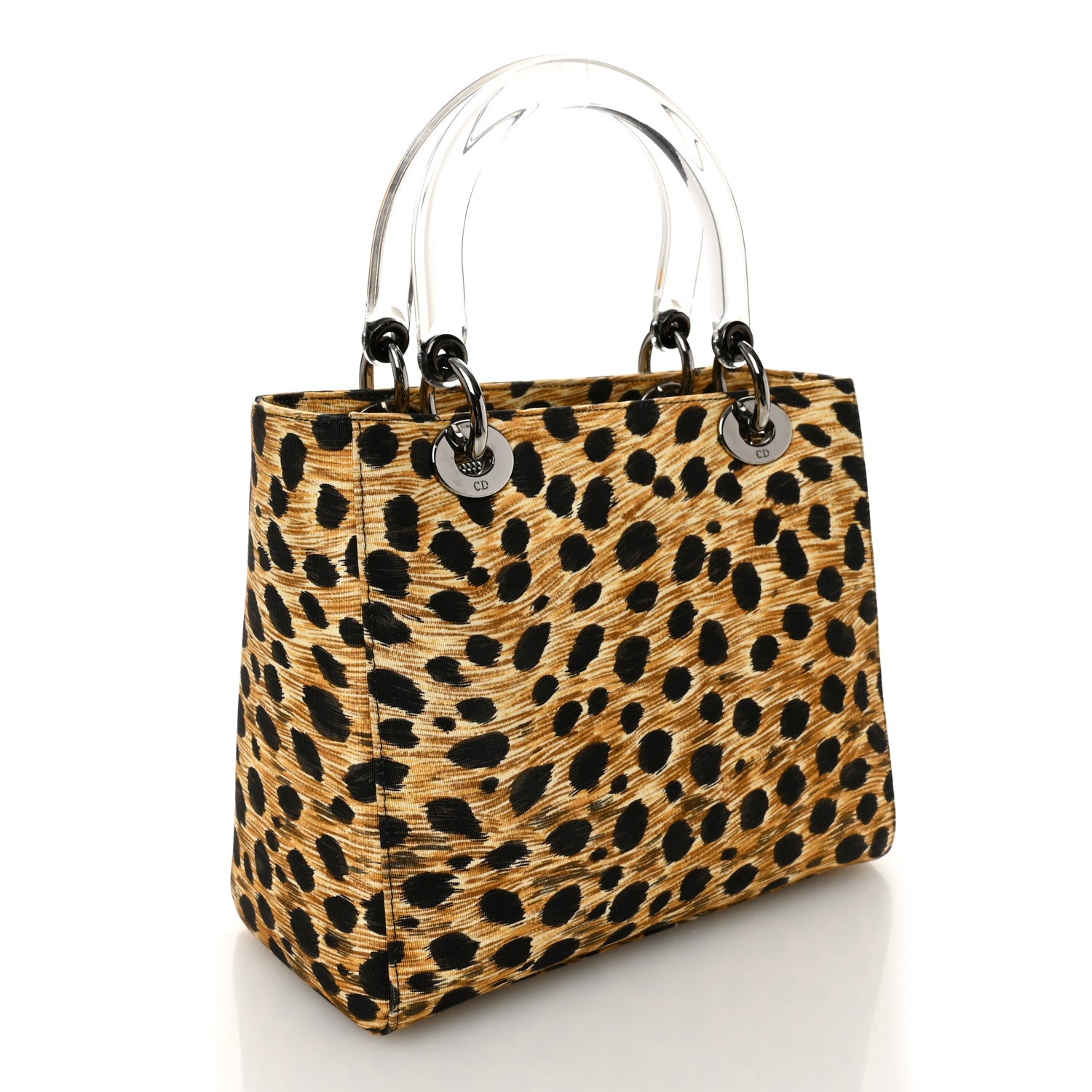 Christian Dior Canvas Leopard Print Medium Lady Dior 3 of 11
