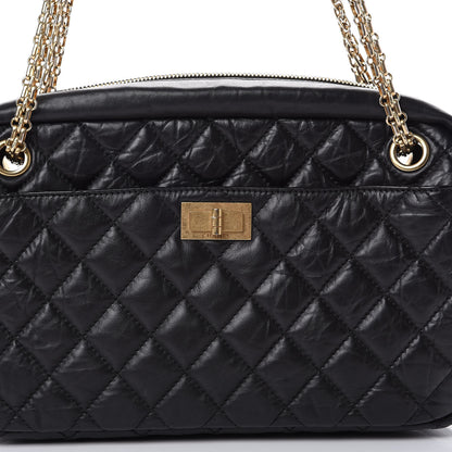 Chanel Aged Calfskin Quilted Medium Reissue Camera Case Black 7 of 10