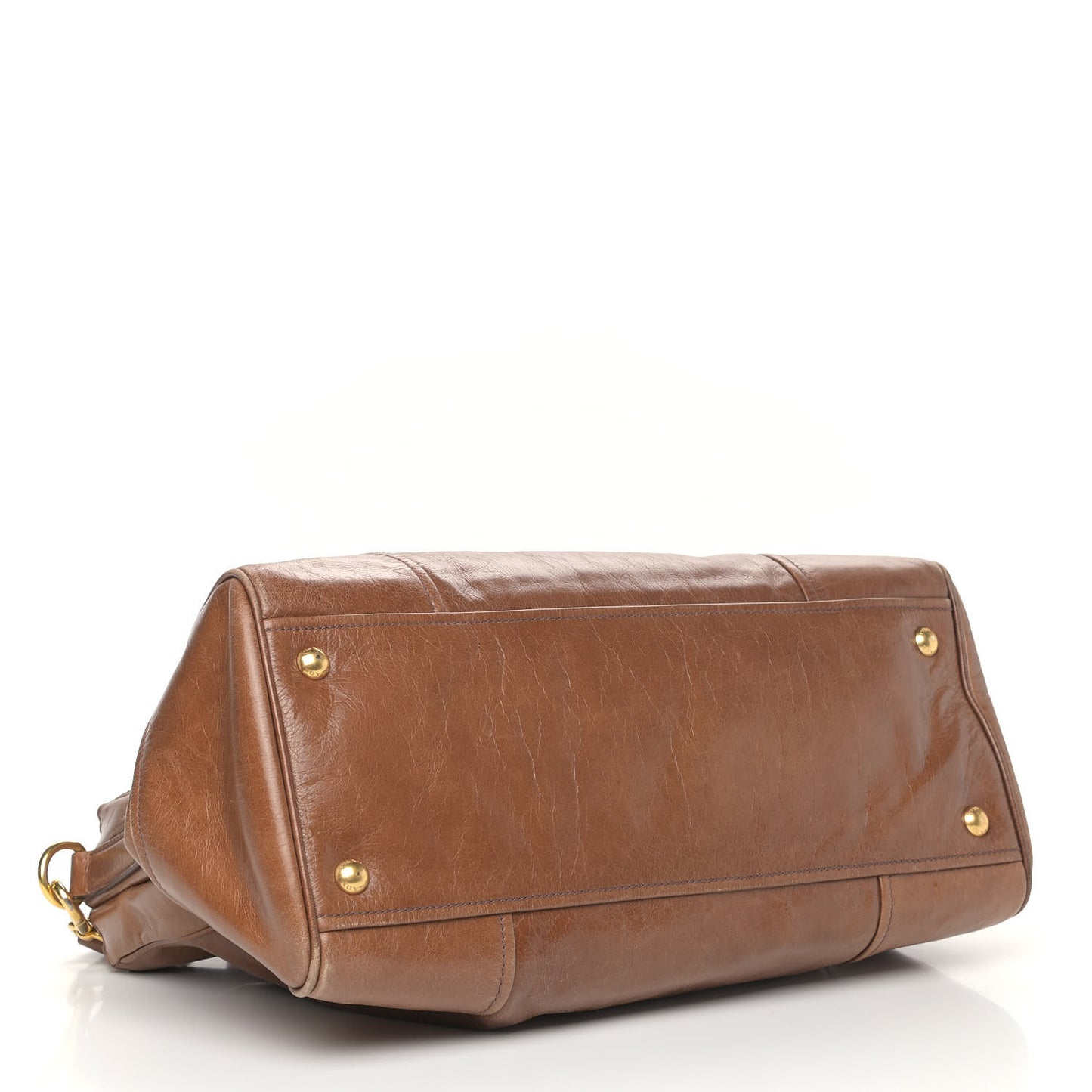 Vitello Shine Boston Bag Palissandro