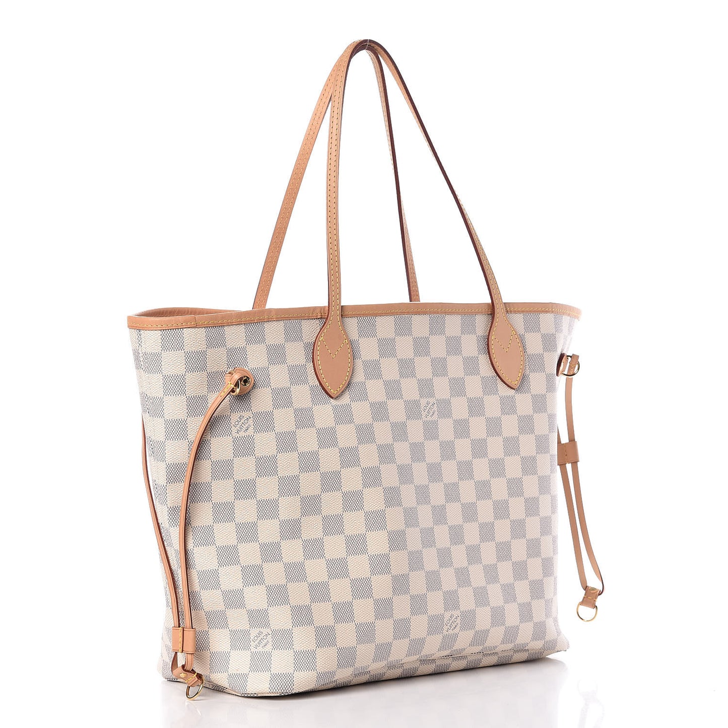Damier Azur Neo Neverfull MM Rose Ballerine