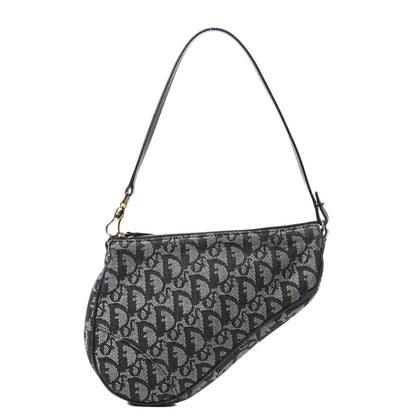 Christian Dior Monogram Mini Saddle Pochette Black 1 of 9