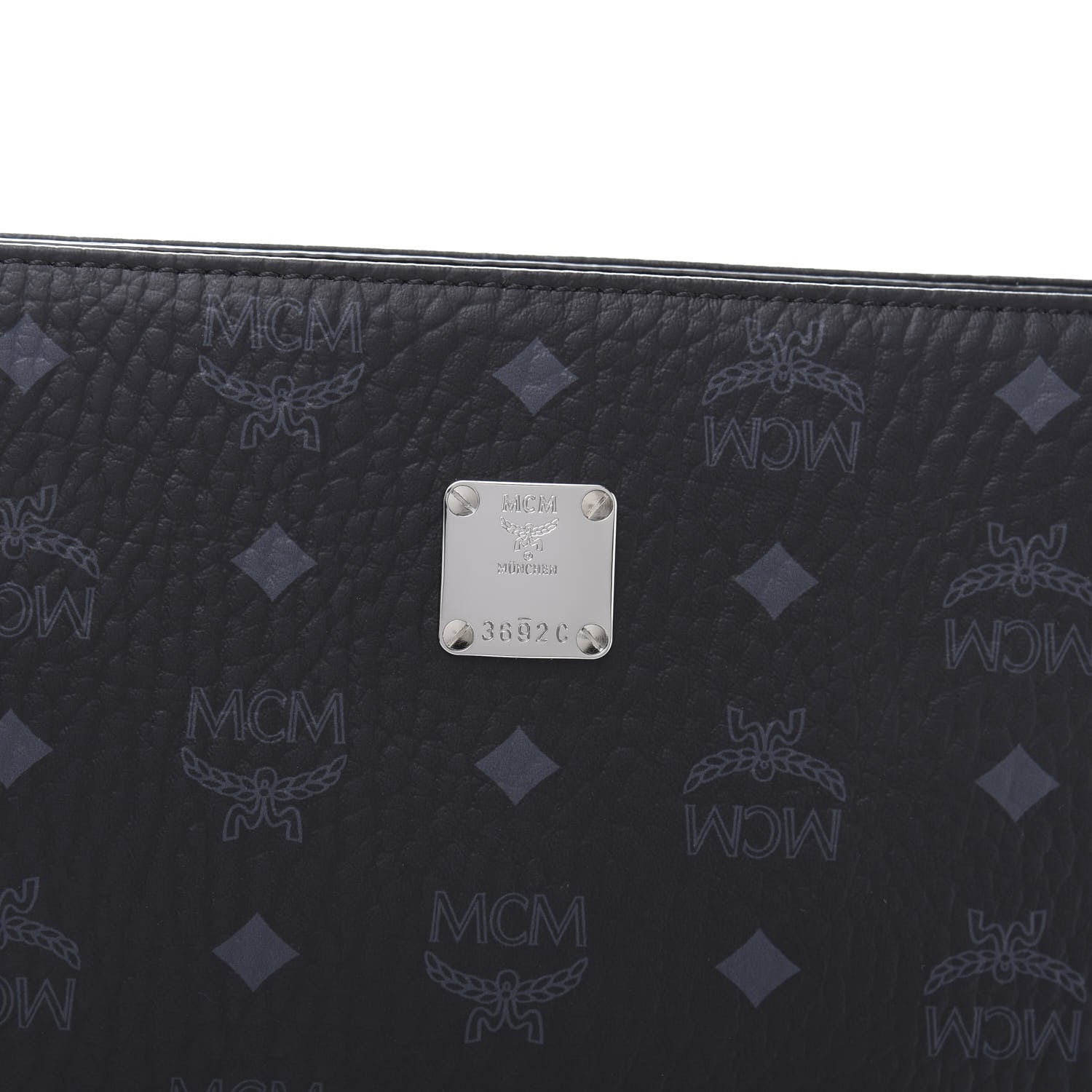 MCM Visetos Medium Zip Pouch Black 10 of 10