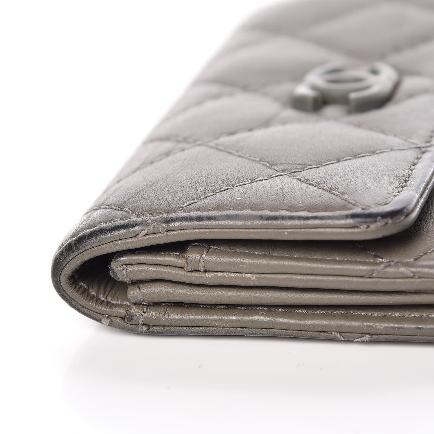 Chanel Lambskin Quilted CC Card Holder Green 12 of 16