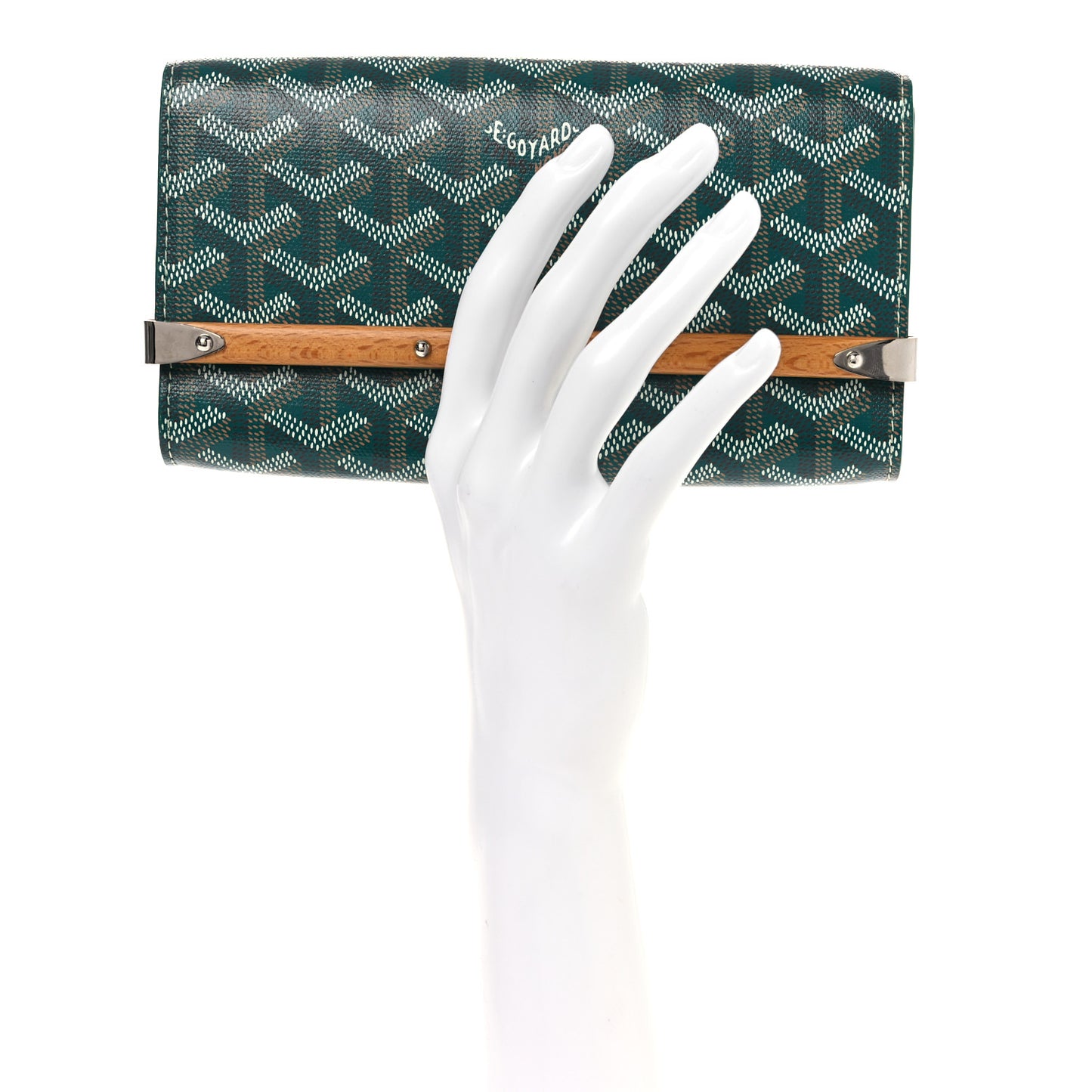 Goyardine Monte Carlo Bois Clutch Green