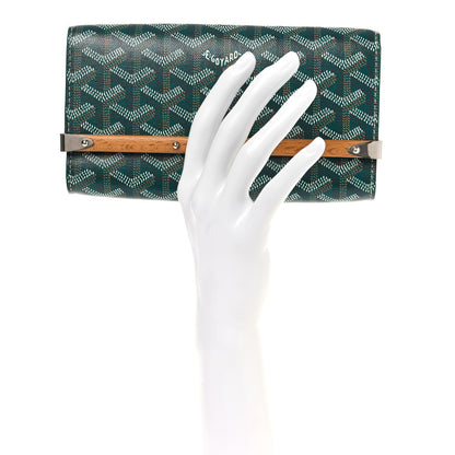 Goyard Goyardine Monte Carlo Bois Clutch Green 2 of 9