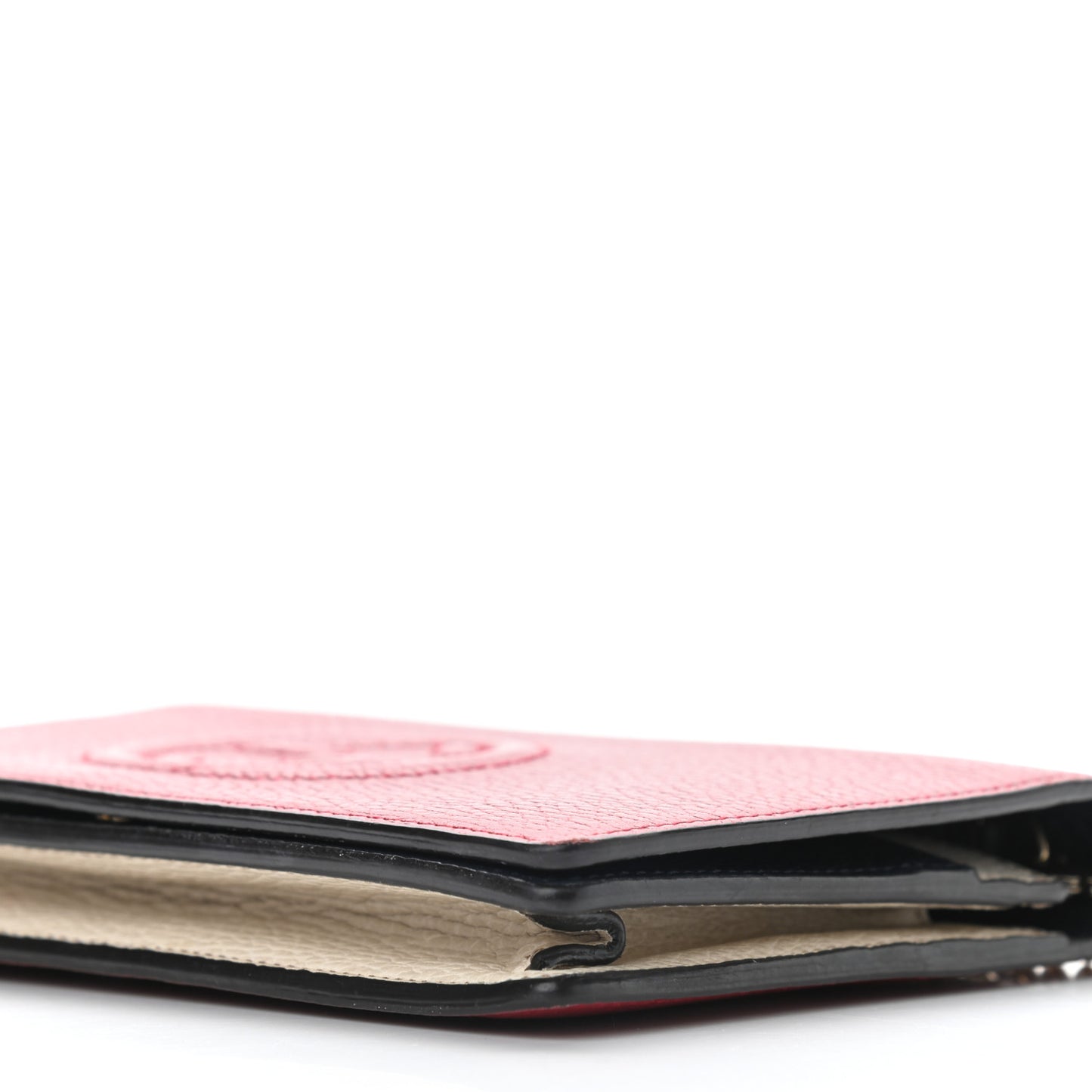 Dollar Calfskin Soho Wallet On Chain Hibiscus Red Mystic White Blue
