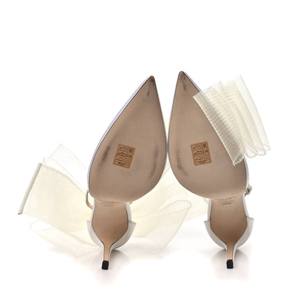 Jimmy Choo Satin Crystal Averly Bow 100 Pumps 39.5 Latte 6 of 9