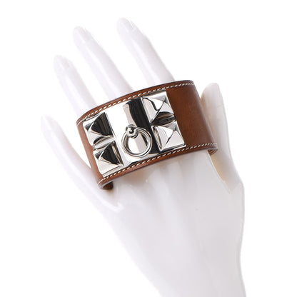 Hermes Barenia Collier De Chien CDC Bracelet L Fauve 2 of 10