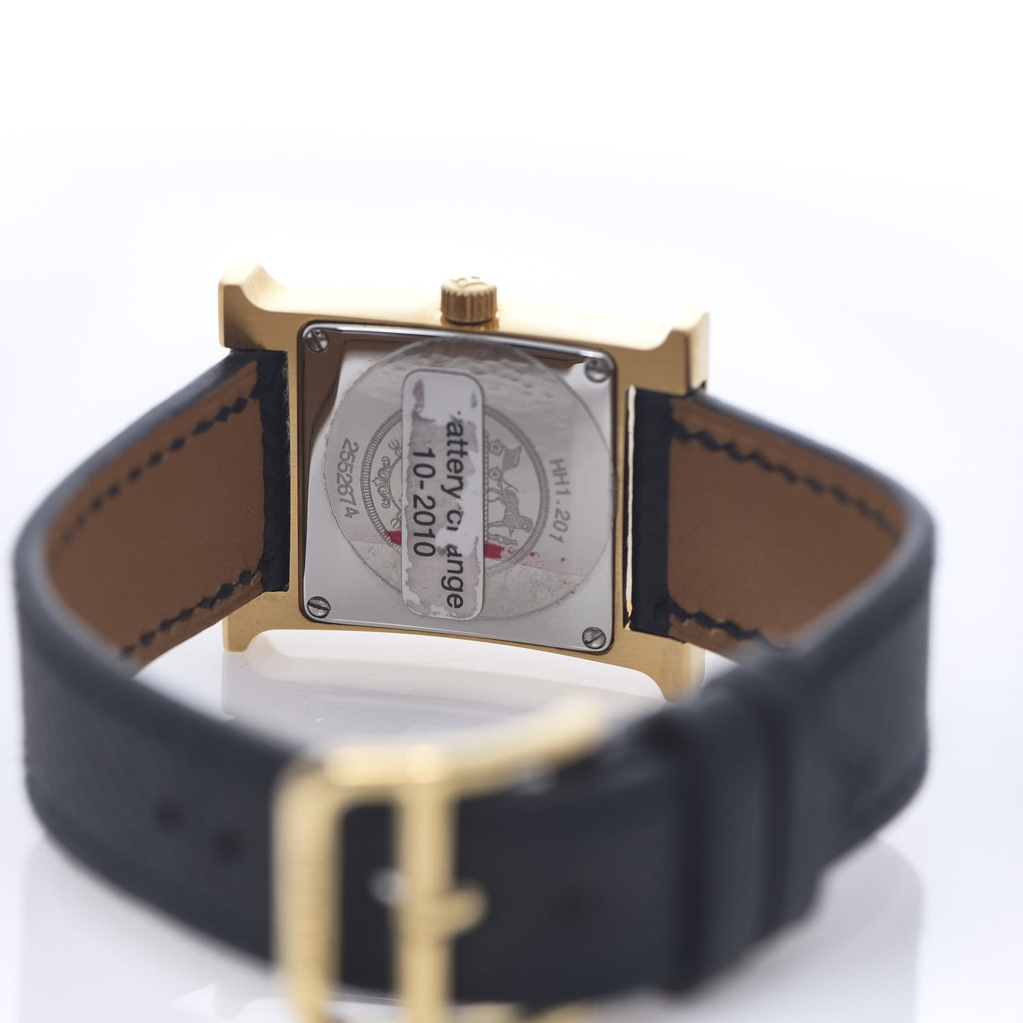 Stainless Steel Epsom 21mm Heure H Hour Quartz Watch Noir
