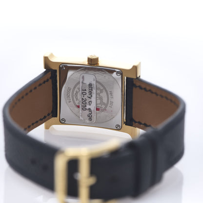 Hermes Stainless Steel Epsom 21mm Heure H Hour Quartz Watch Noir 4 of 5