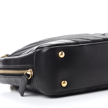 Chanel Lambskin Chevron Quilted Camera Case Black 6 of 10