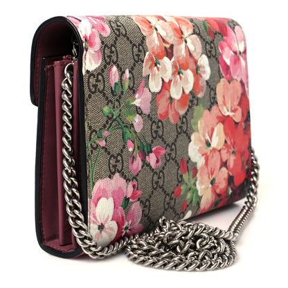 Gucci GG Supreme Monogram Blooms Mini Dionysus Chain Wallet Beige Multicolor Dry Rose 3 of 10