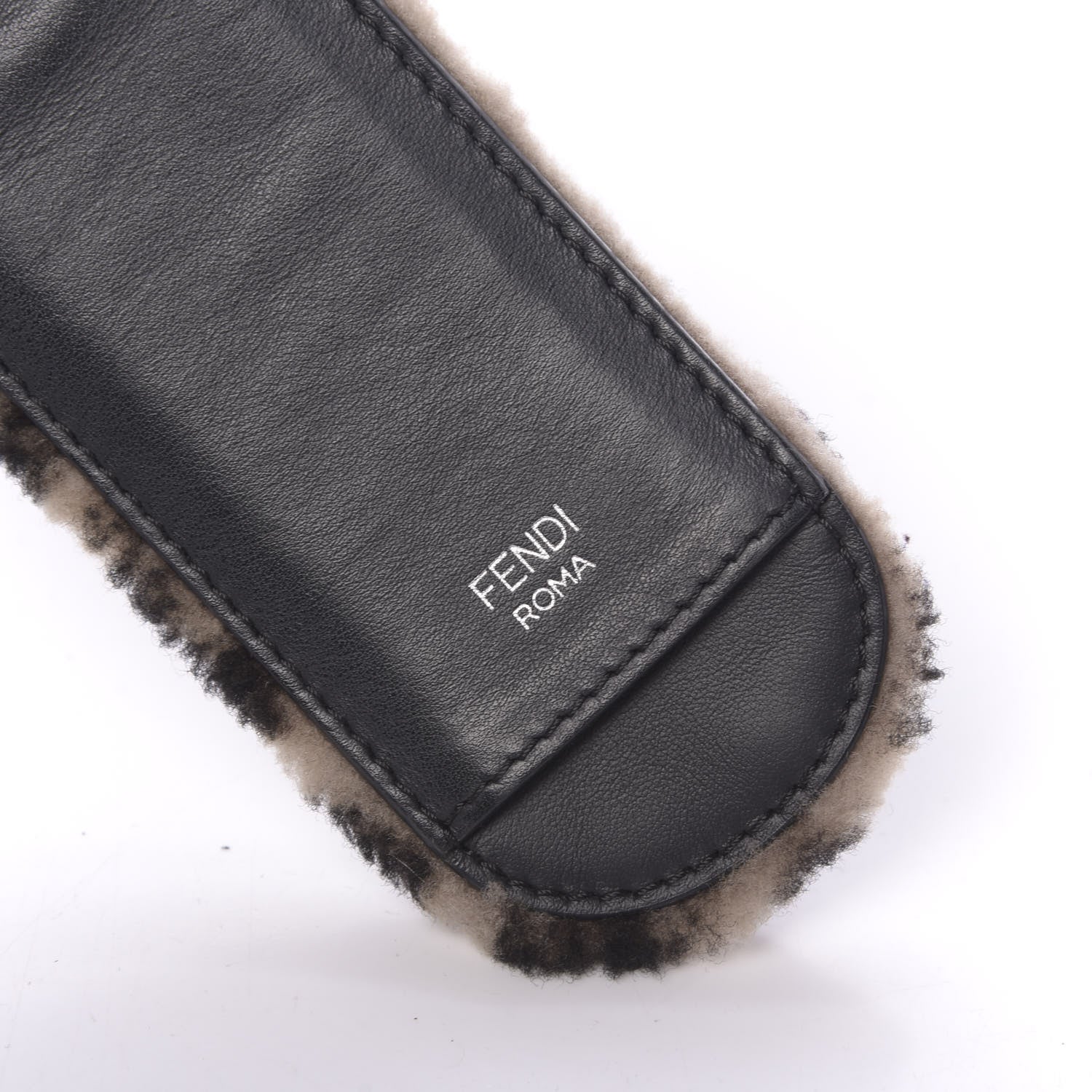 Fendi Shearling FF Diagonal Strap Thru Pale Pink 3 of 4
