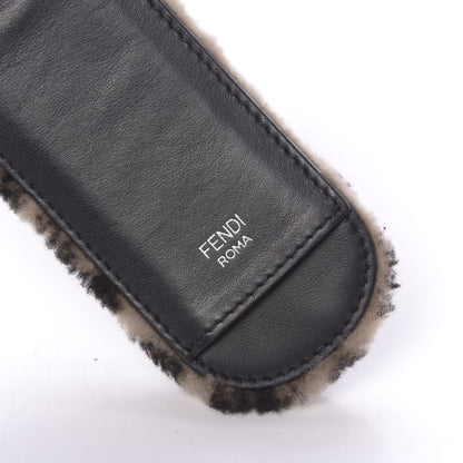 Fendi Shearling FF Diagonal Strap Thru Pale Pink 3 of 4
