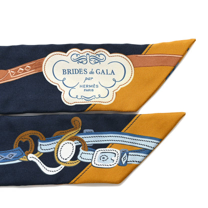 Hermes Silk Brides de Gala Twilly Marine Beige Dore 3 of 5