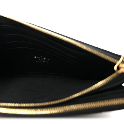 Louis Vuitton Empreinte Double Zip Pochette Black 5 of 8
