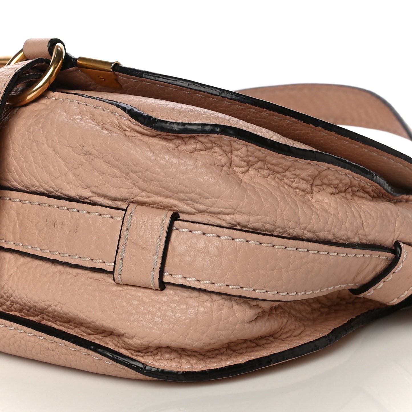 Calfskin Mini Marcie Round Crossbody Bag Blush Nude