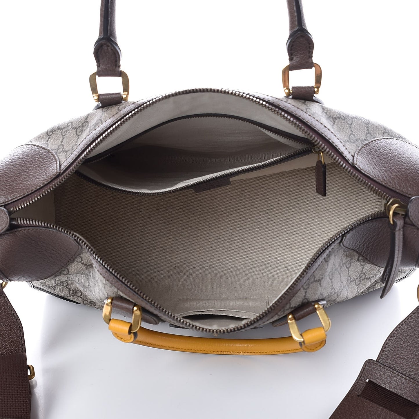 Soft GG Supreme Monogram Web Neo Vintage Duffle Bag Beige New Acero Crop