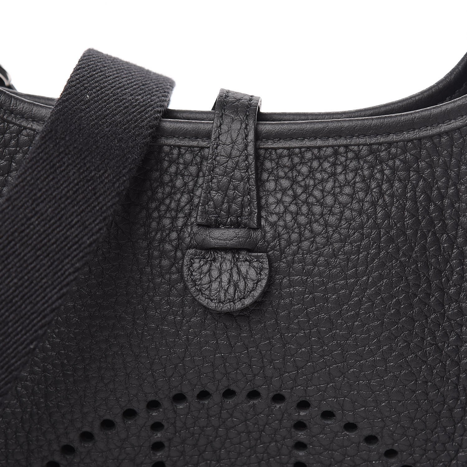 Hermes Taurillon Clemence Evelyne TPM Black 7 of 11