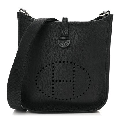 Hermes Taurillon Clemence Evelyne TPM Black 1 of 10