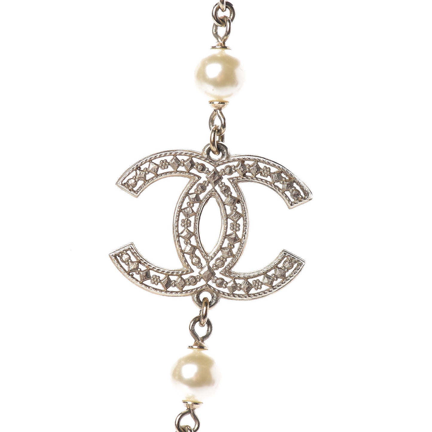 Pearl CC Short Necklace Gold