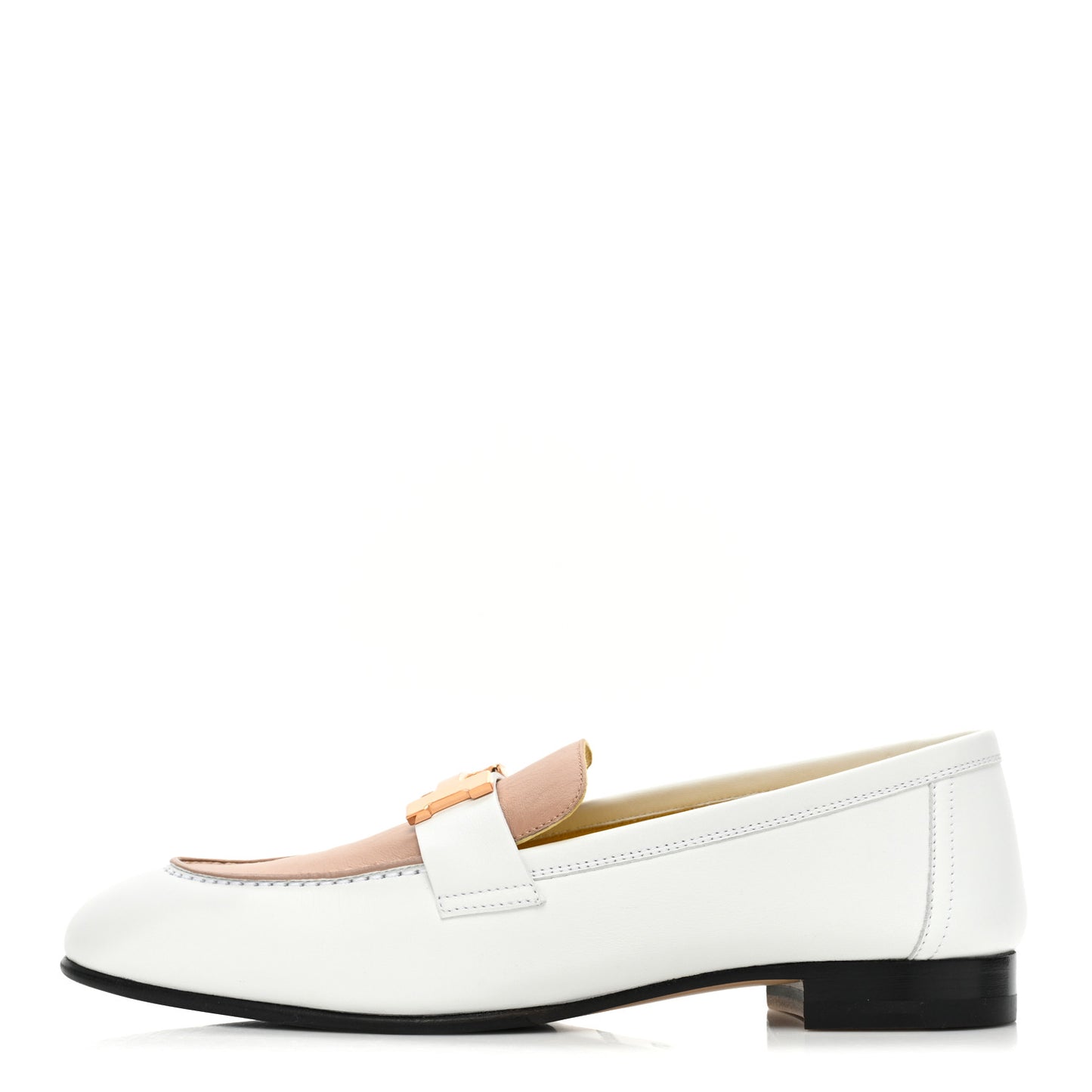 Calfskin Womens Paris Loafers 37.5 White Bois De Santal