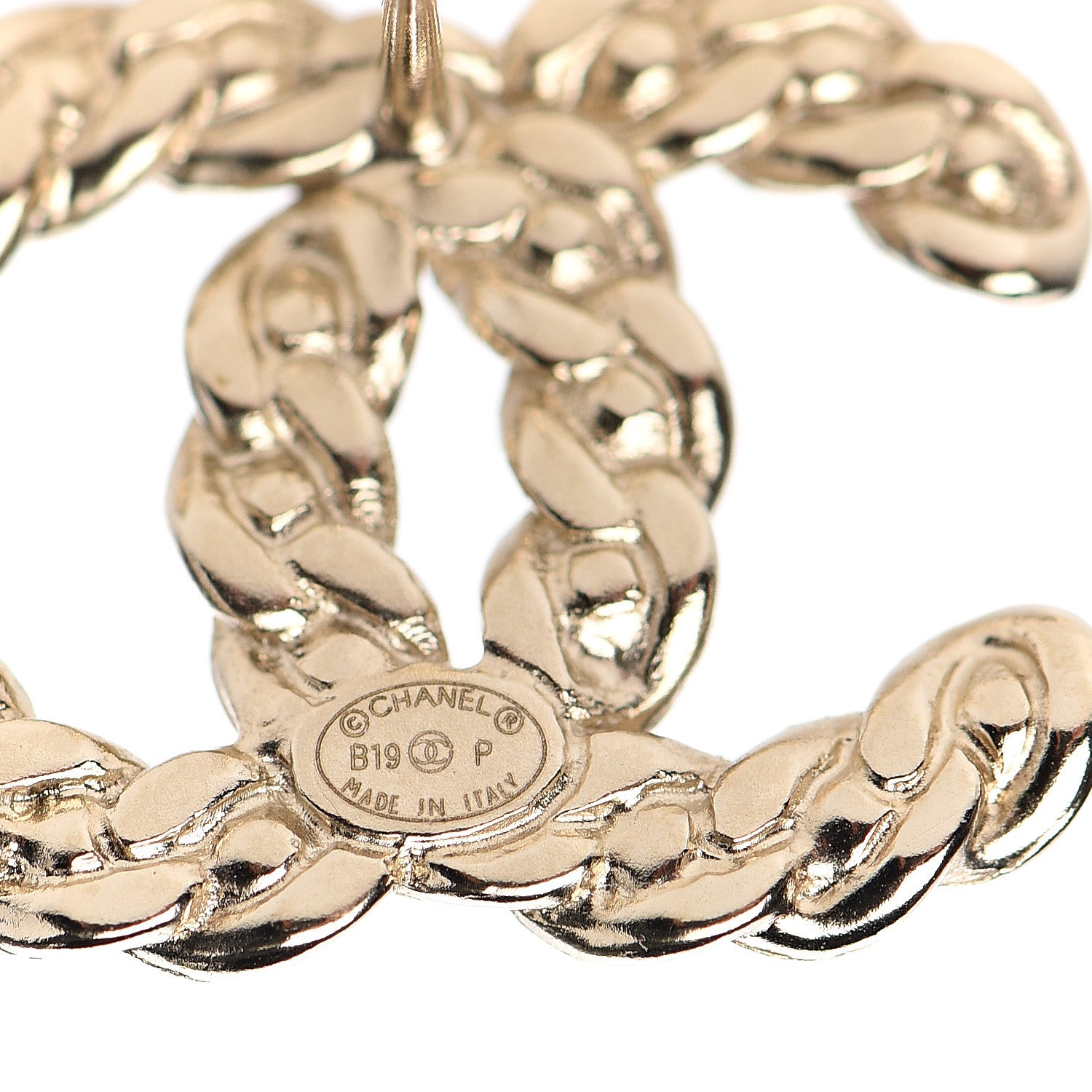 Chanel Crystal Pearls Coronation CC Earrings Gold 4 of 5