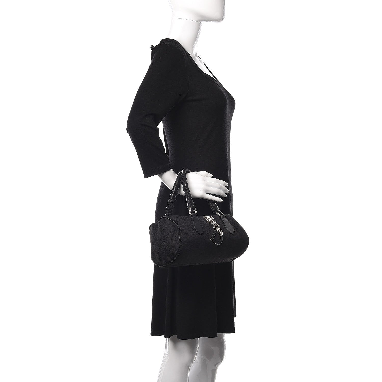 Christian Dior Monogram Lovely Mini Satchel Black 2 of 9