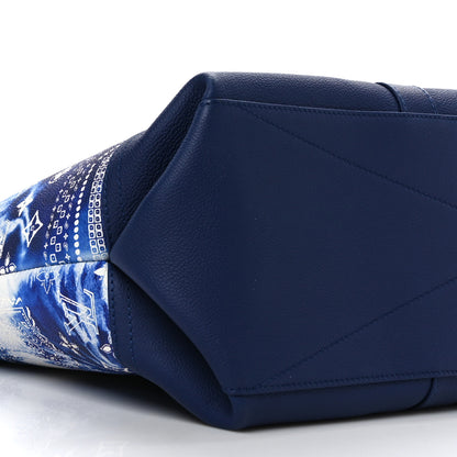 Louis Vuitton Cowhide Monogram Bandana Journey Tote Blue White 7 of 8