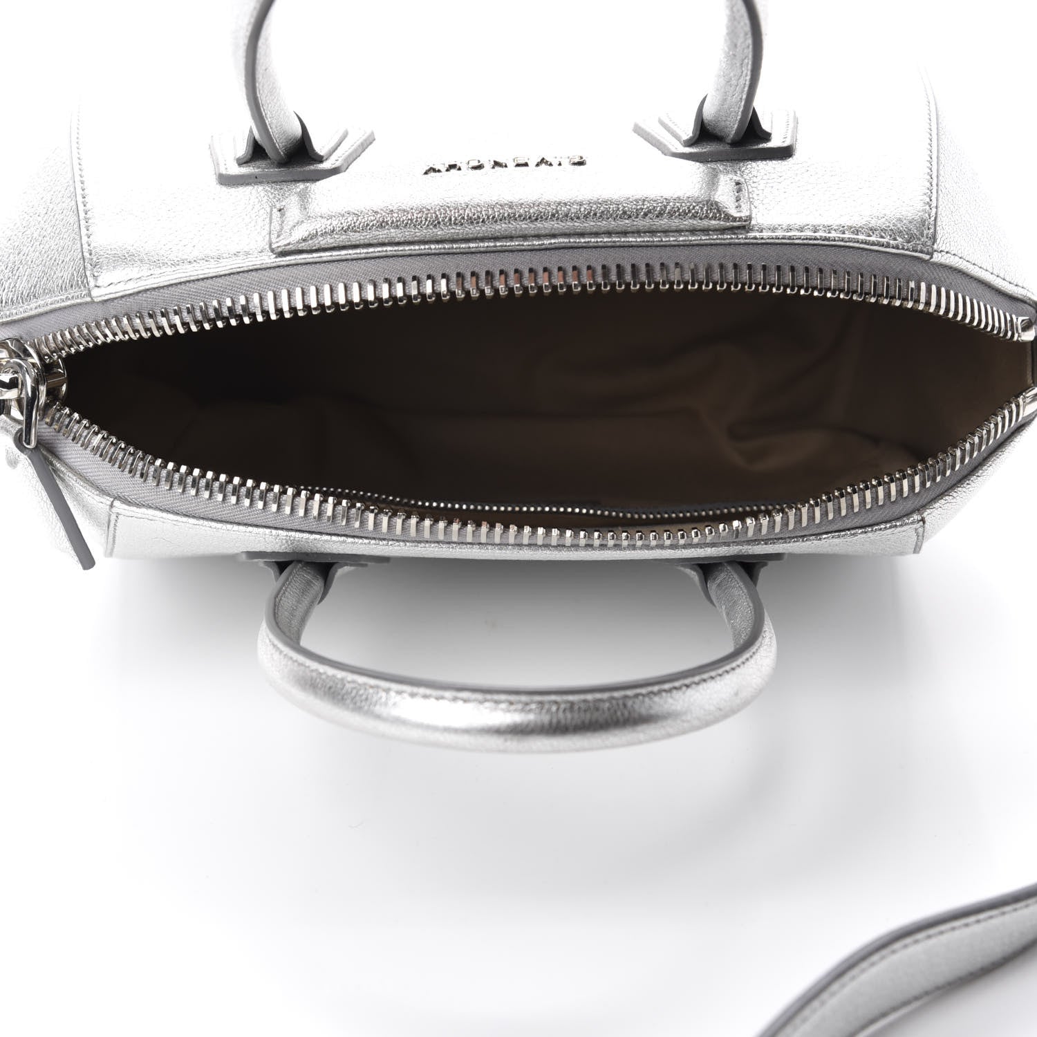 Givenchy Metallic Sugar Goatskin Small Antigona Silver 5 of 11
