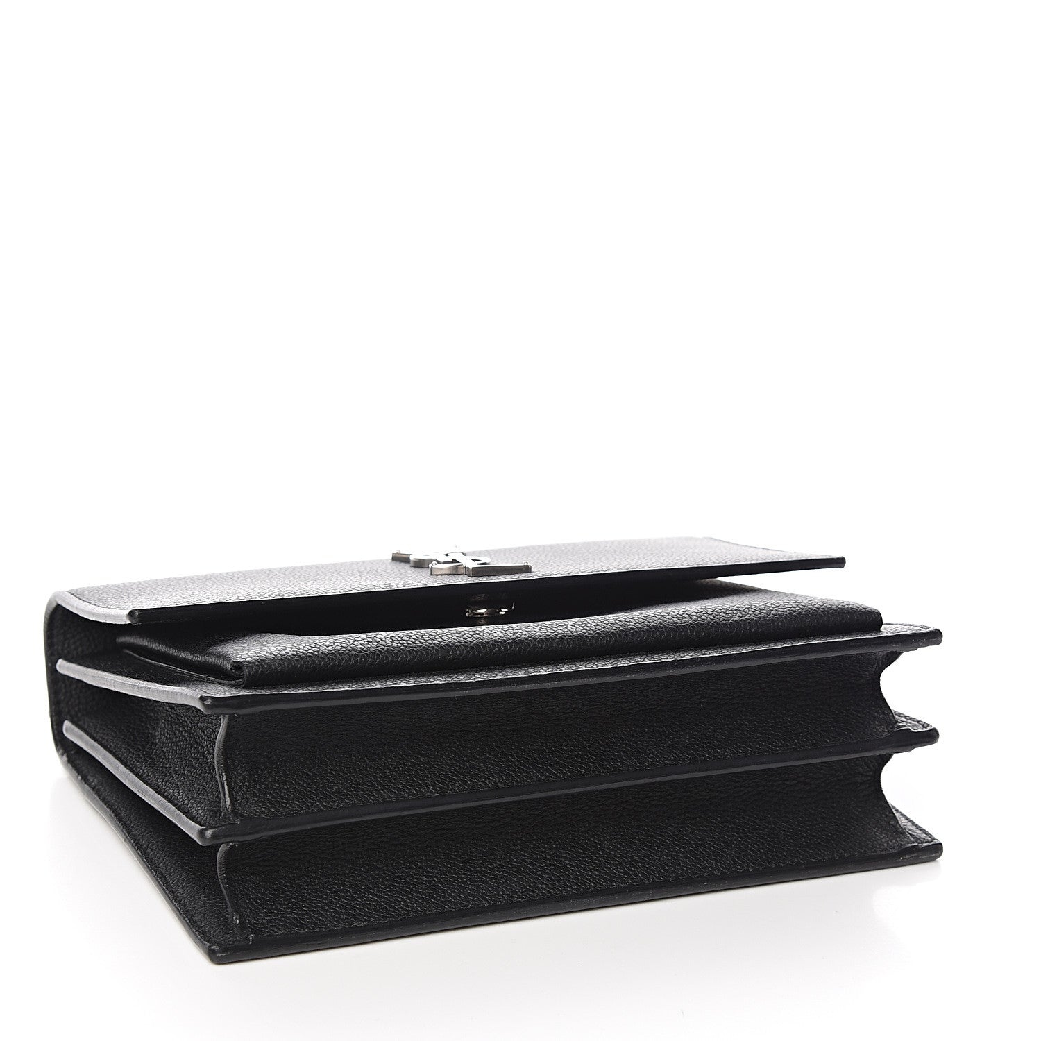 Saint Laurent Grained Calfskin Medium Monogram Sunset Black 3 of 9