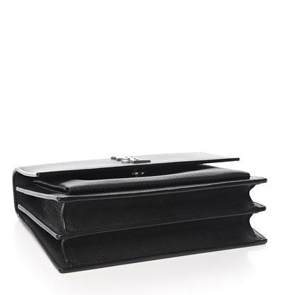 Saint Laurent Grained Calfskin Medium Monogram Sunset Black 3 of 9