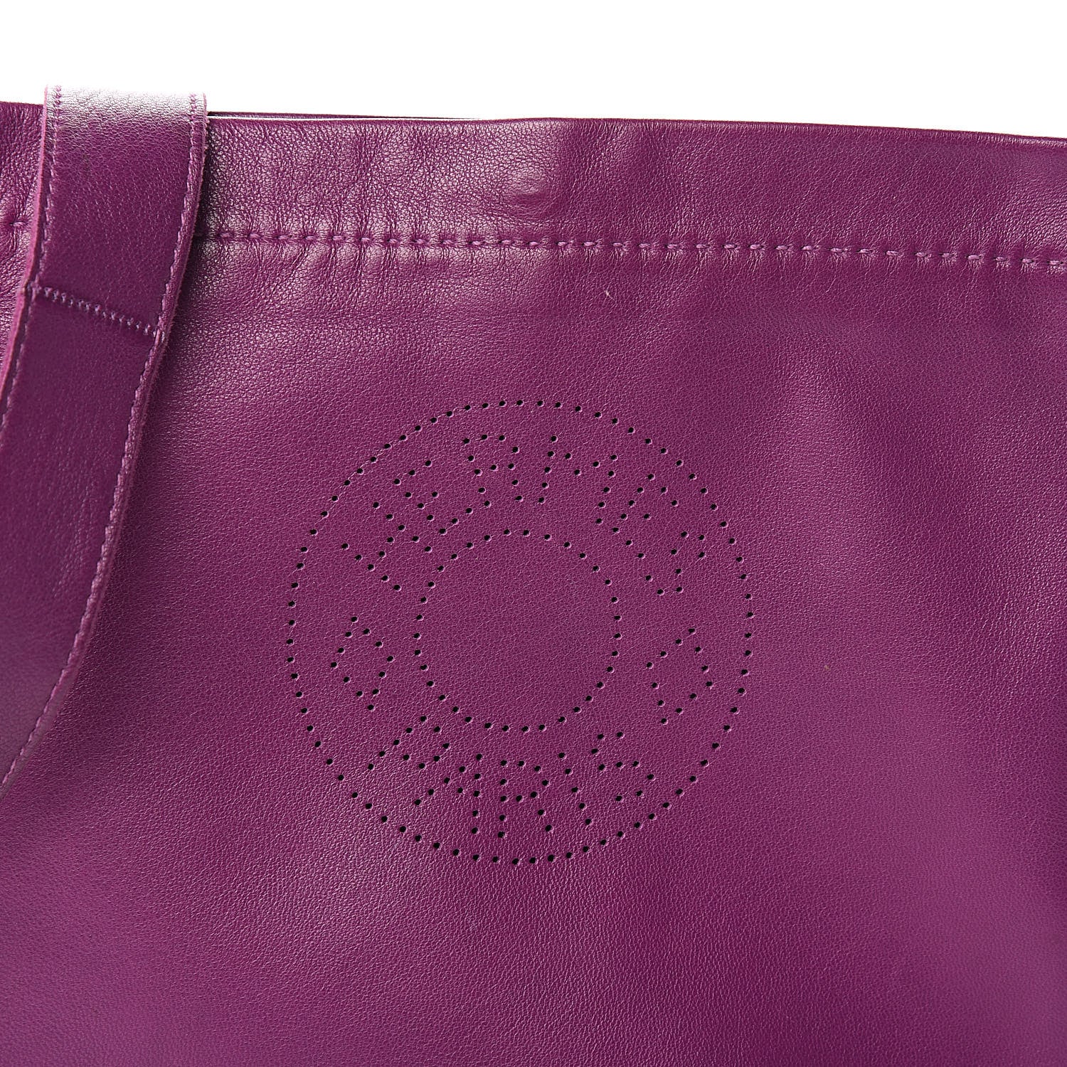 Hermes Lambskin Clou De Selle Pouch Violet 10 of 10
