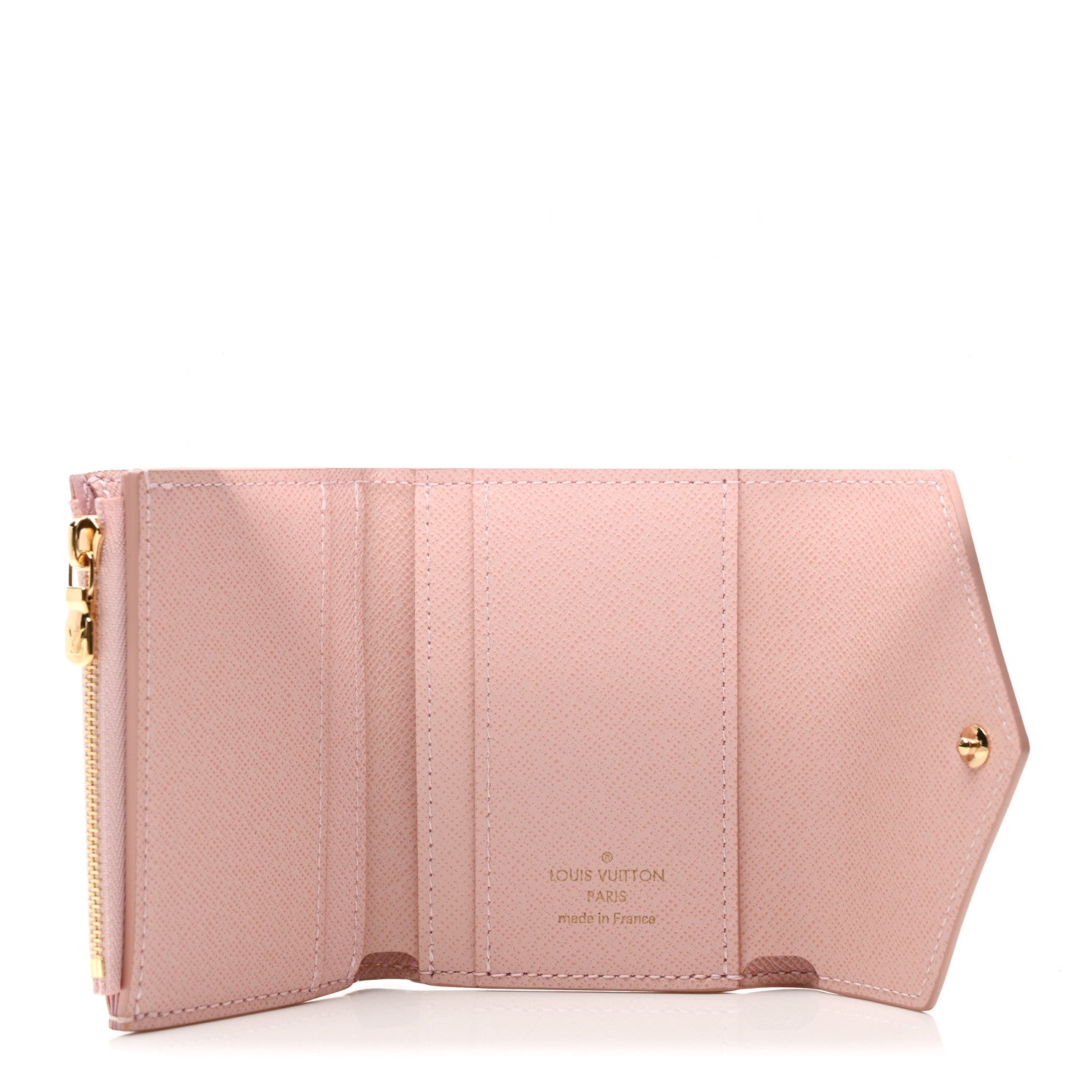 Louis Vuitton Damier Azur Zoe Wallet Rose Ballerine 5 of 6