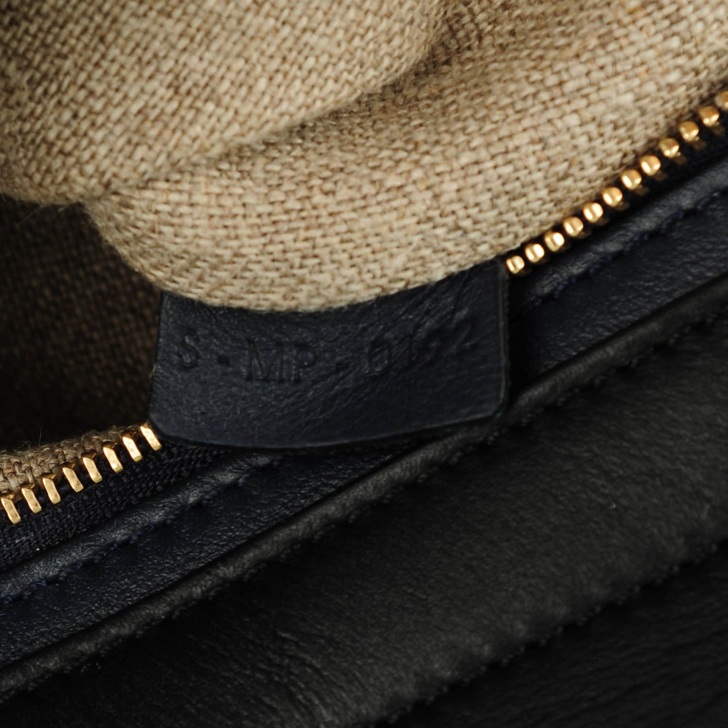 Smooth Calfskin Canvas Medium Trapeze Navy Blue