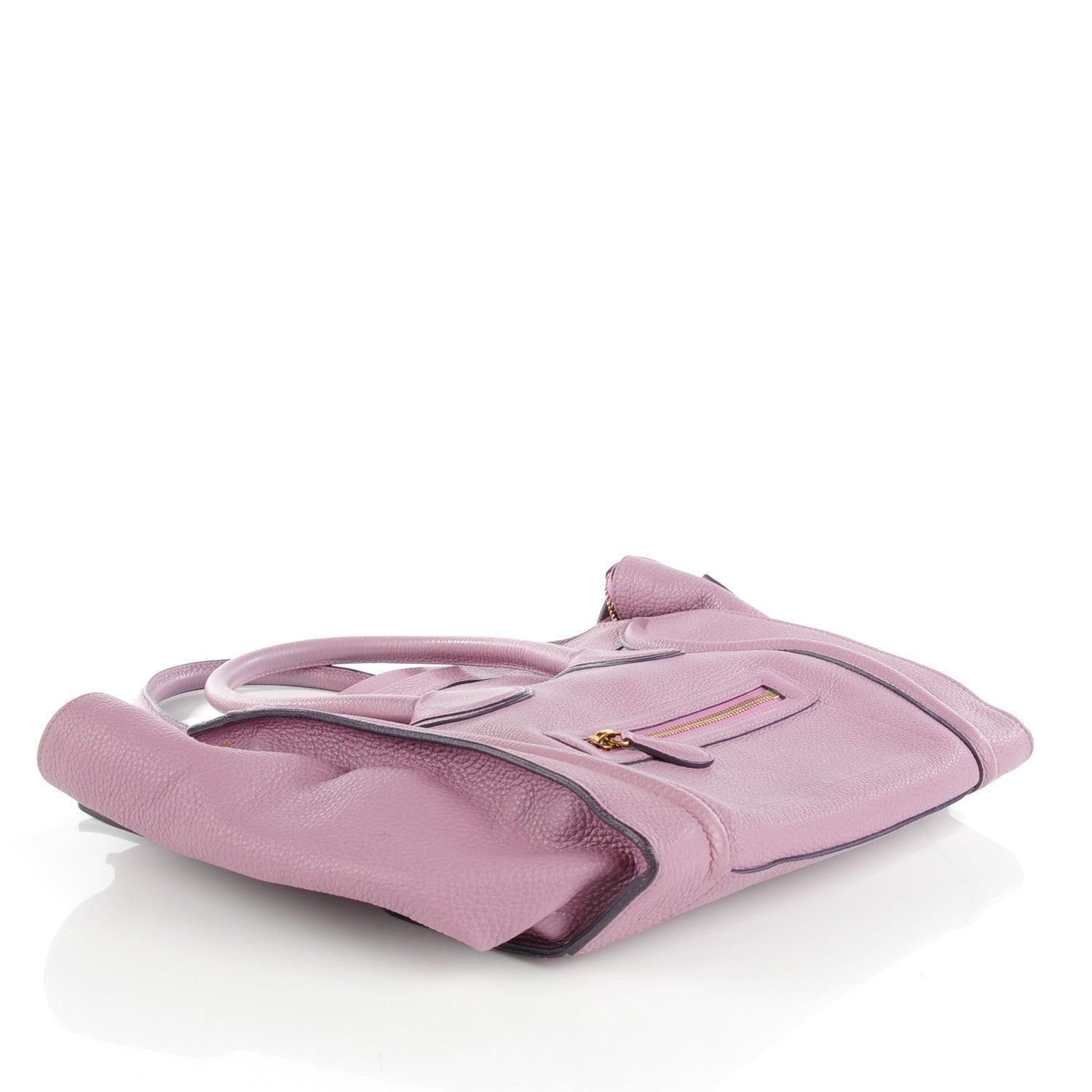 Celine Pebbled Calfskin Mini Luggage Lilac 2 of 11