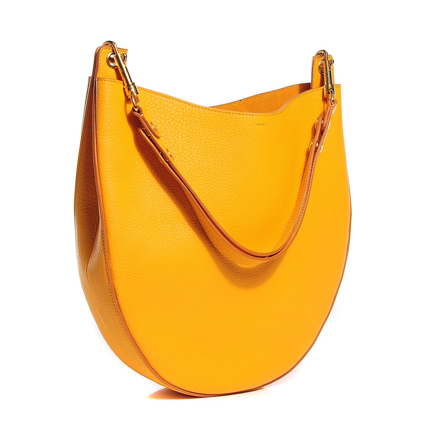 Celine Crisped Calfskin Medium Hobo Bag Saffron 3 of 8