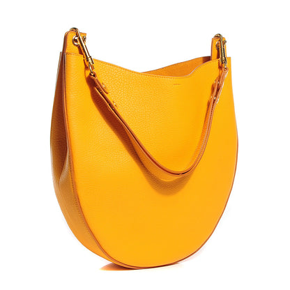 Celine Crisped Calfskin Medium Hobo Bag Saffron 3 of 8